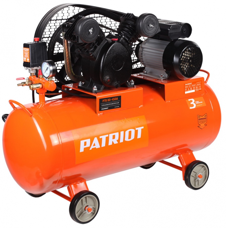 Поршневой компрессор Patriot PTR 80/450А