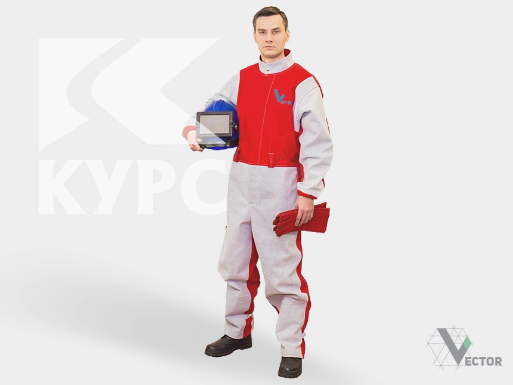 Комбинезон пескоструйщика «Вектор Проф» с перчатками PST Курс рост 182, р-р 48-50, 52-54, 56-58