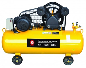 Компрессор масляный ременной Калибр Мастер КМ-4200/100РМ (380В)